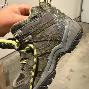L.L. Bean Kids Sneakers in Gray and Lime